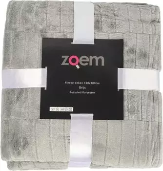Zoem - Флисовое одеяло XL - Флисовый плед XL - Переработанное - Синий - Рождество - Пикник - Патио - Садовая мебель - Экологичное - 205 x 150 - 300 г/м - Салфетка Zoem Enterprise, серый