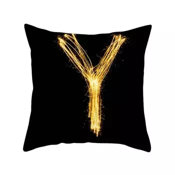 Золотая английская буквенная наволочка, мягкая декоративная наволочка, украшение для дома, автомобиля-Y Stuttg