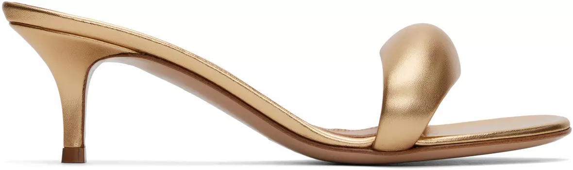 Золотая бижутерия 35 мюли Gianvito Rossi