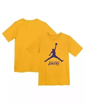 Золотая футболка Jumpman Los Angeles Lakers Essential для дошкольников Jordan, золотой