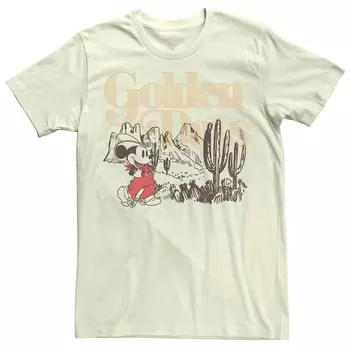 Золотая мужская футболка Disney's Mickey Mouse Cowboy Licensed Character, цвет Natural