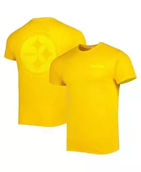 Золотая мужская футболка pittsburgh steelers fast track в тон с яркими акцентами '47 Brand