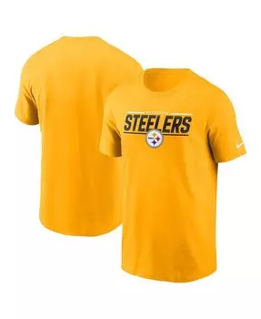 Золотая мужская футболка pittsburgh steelers muscle Nike