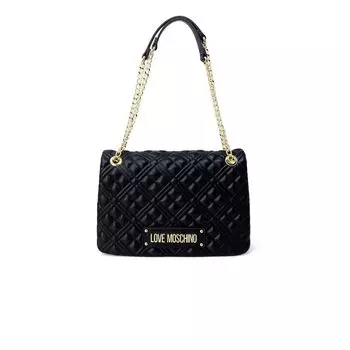 Золотая полиэтиленовая сумка LOVE MOSCHINO