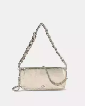 Золотая сумка через плечо с клапаном Brownie, золотой