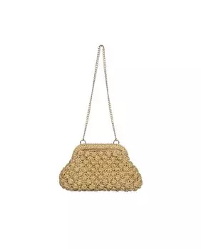 Золотая сумка-клатч на плечо Scalpers, золотой