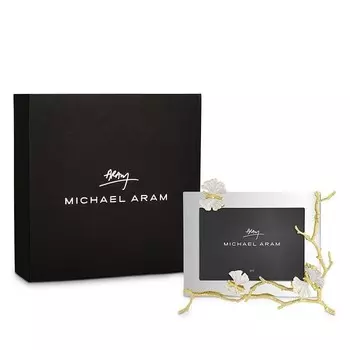 Золотая светоотражающая рамка Michael Aram Butterfly Ginkgo, 5 x 7 дюймов, серебряный