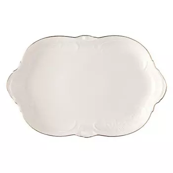 Золотая тарелка Сан-Суси, слоновая кость, 33,5 x 21,5 см Rosenthal, бежевый