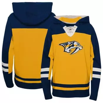 Золотая толстовка с капюшоном Nashville Predators Ageless Revisited для дошкольников, пуловер с v-образным вырезом и шнуровкой Outerstuff