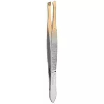 Золотая угловая косметическая кисть 9723, Donegal