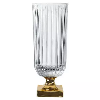 Золотая ваза Minerva на ножке - ограниченная серия, 40,3 см Nachtmann, золотой/прозрачный