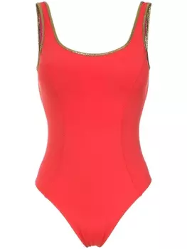 Золотистая отделка Купальник Amir Slama, красный