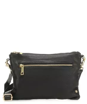 Золотистая шикарная кожаная сумка через плечо Depeche, черный