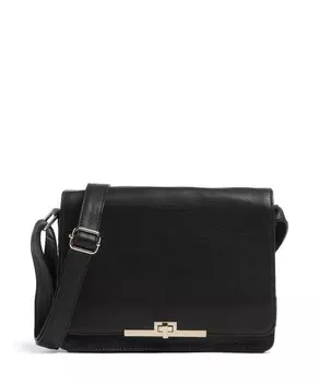 Золотистая шикарная сумка через плечо из зерненой яловой кожи Depeche, черный