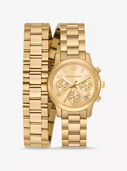 Золотистые часы с запахом Runway Michael Kors, желтый