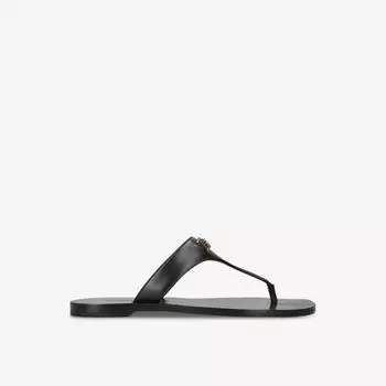 Золотистые шлепанцы medusa с фурнитурой Versace, черный