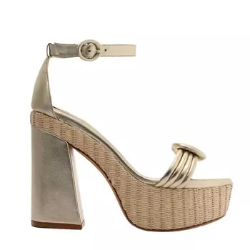 Золотистые женские сандалии Vicky Ankle Wrap 120 Alexandre Birman, золото