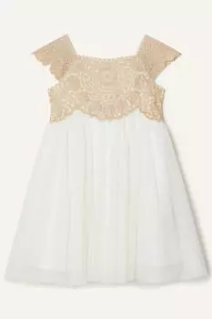 Золотое детское платье Estella Monsoon, желтый