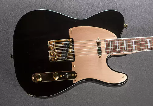 Золотое издание Telecaster, посвященное 40 летию – черный Squier 40th Anniversary Telecaster Gold Edition -