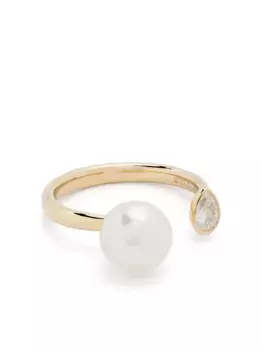 Золотое кольцо Sea Of Beauty с жемчугом и бриллиантами Mizuki, золотой