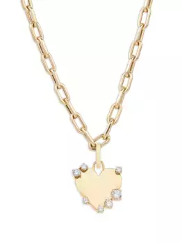 Золотое колье Dog Tag с бриллиантами из коллаборации с YSE Beauty Adina Reyter, золотой