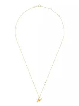 Золотое колье Letra F с цитрином Aliita, золотой