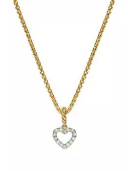 Золотое колье Micro Pav© Open Heart с бриллиантами David Yurman, золотой