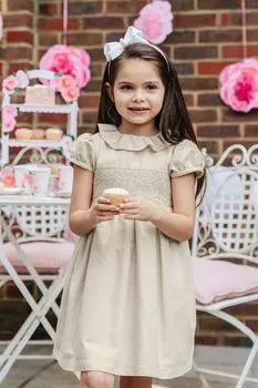 Золотое платье Гарриет с рюшами Trotters London, желтый