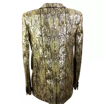 Золотой блейзер с пайетками NWT SAINT LAURENT, золото