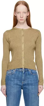Золотой блестящий кардиган Stella McCartney