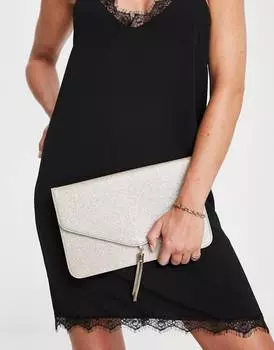 Золотой клатч с кисточками ASOS DESIGN