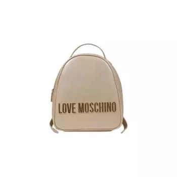 Золотой полиэтиленовый рюкзак LOVE MOSCHINO