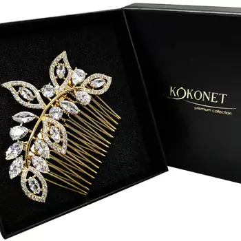 Золотой свадебный гребень JOVIE Kokonet
