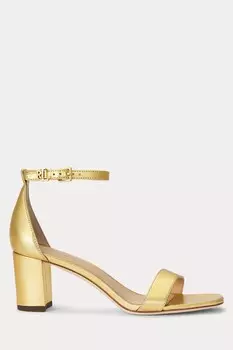 Золотые босоножки на высоком каблуке Logan Lauren Ralph Lauren, желтый