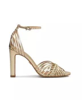 Золотые босоножки с плетеными ремешками Kazar, желтый