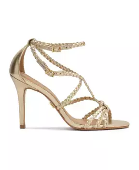 Золотые босоножки с плетеными ремешками Kazar, желтый