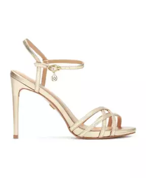 Золотые босоножки с плетеными ремешками Kazar, желтый