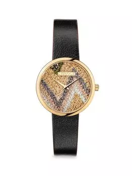 Золотые часы-браслет с несколькими ремешками 34 мм Missoni, желтый