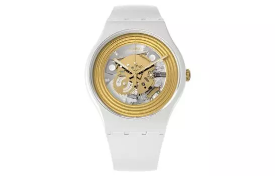 Золотые часы унисекс 41 мм SO29W107 SWATCH