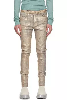 Золотые джинсы Hollywood Tyrone Rick Owens