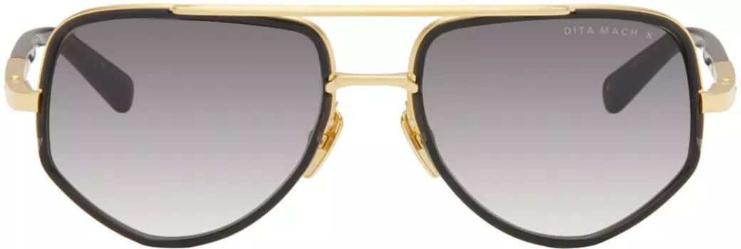 Золотые и черные солнцезащитные очки Mach-X Dita