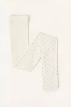 Золотые колготки с блестящими точками Monsoon, желтый