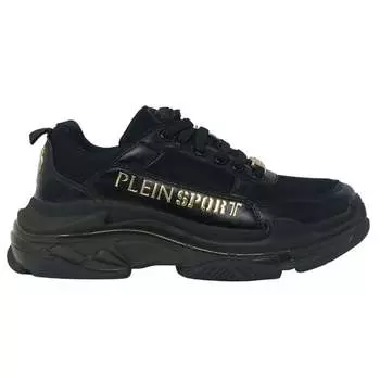 Золотые кроссовки с логотипом Plein Sport, черный