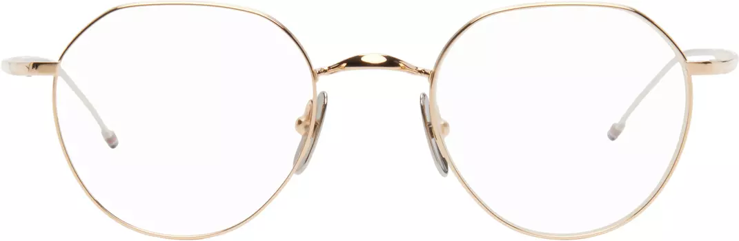 Золотые круглые очки Thom Browne