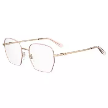 Золотые металлические оправа LOVE MOSCHINO