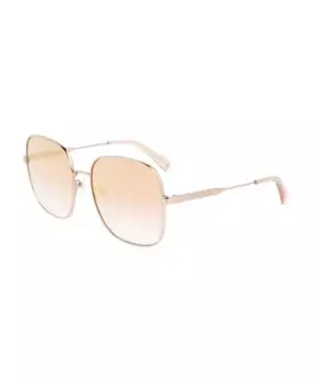 Золотые металлические солнцезащитные очки для женщин Longchamp, желтый