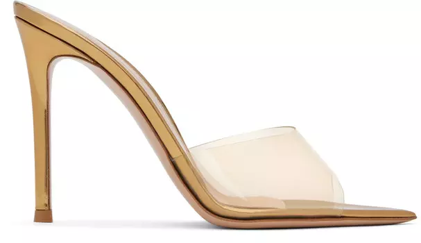 Золотые мюли Elle 105 Gianvito Rossi