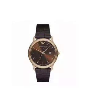 Золотые мужские часы из кожи из нержавеющей стали Emporio Armani, желтый