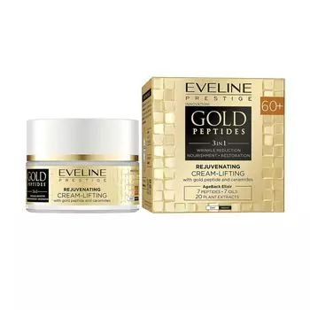 Золотые пептиды 3 в 1 60+ омолаживающий крем-лифтинг дневной и ночной крем для лица Eveline, 50 мл