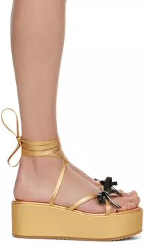 Золотые сандалии Амалия Molly Goddard